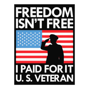 Freedom Isnt Free – Thank You, Veterans 2025 Photo Print