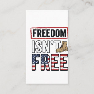 Freedom Isnt Free Vintage Patriotic Shirt Design_1 Business Card