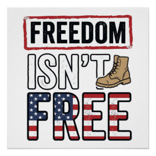 Freedom Isnt Free Vintage Patriotic Shirt Design_1 Poster