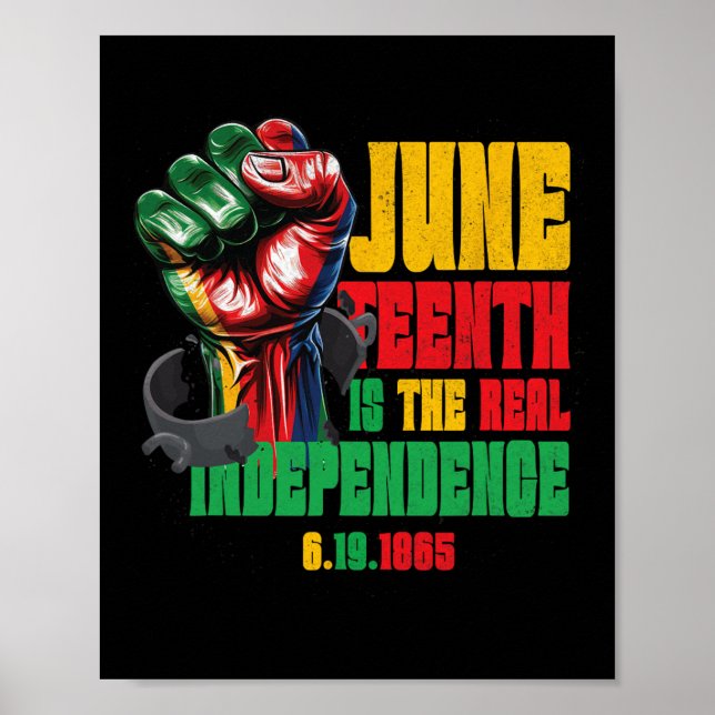 Freedom Juneteenth Is The Real Independence Day 18 Poster (Front)