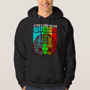 Freedom Juneteenth Queen Afro Melanin Black Girl M Hoodie