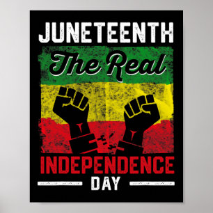 Freedom Juneteenth Real Independence Freedom Day  Poster
