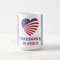 Freedom & Justice American Flag with Heart.