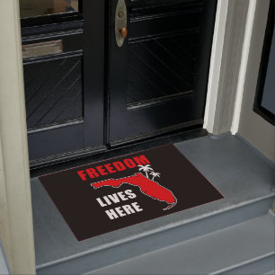 Freedom Lives Here: Conservative Florida USA Doormat