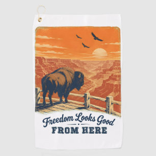 Freedom Looks Good Canyon Golf Towel
