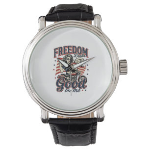 Freedom Looks Good Patriotic Vintage Eagle Watch