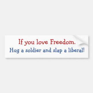 Freedom lover bumper sticker