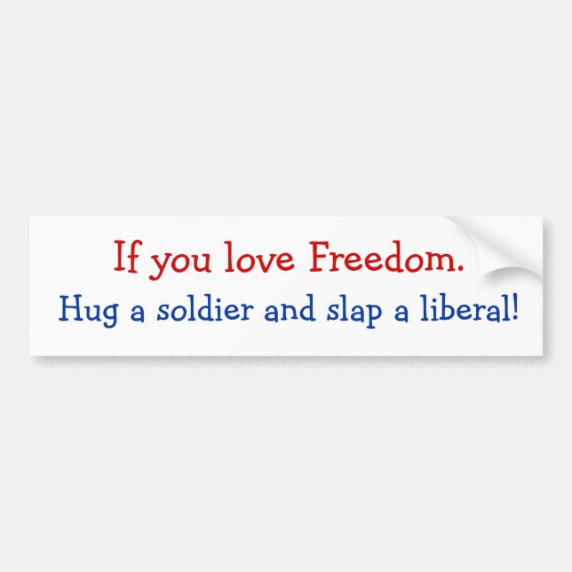 Freedom lover bumper sticker (Front)