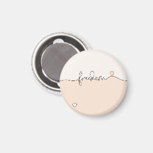 Freedom Minimalist Typography Design Magnet