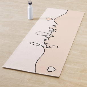 Freedom Minimalist Typography Design Yoga Mat