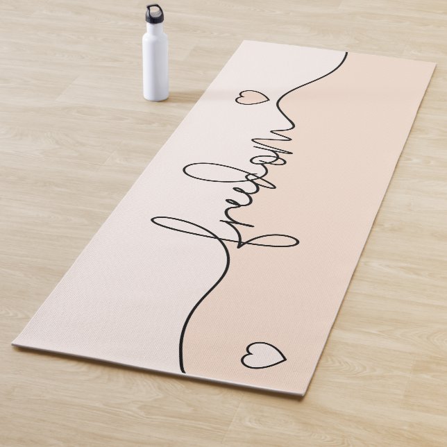 Freedom Minimalist Typography Design Yoga Mat (In Situ)