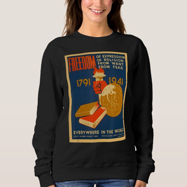 Freedom Of Expression Of Religion From Want From F Sweatshirt (Front)