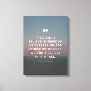 Freedom of Expression Quote by Noam Chomsky  Canvas Print