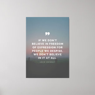 Freedom of Expression Quote by Noam Chomsky Canvas Print