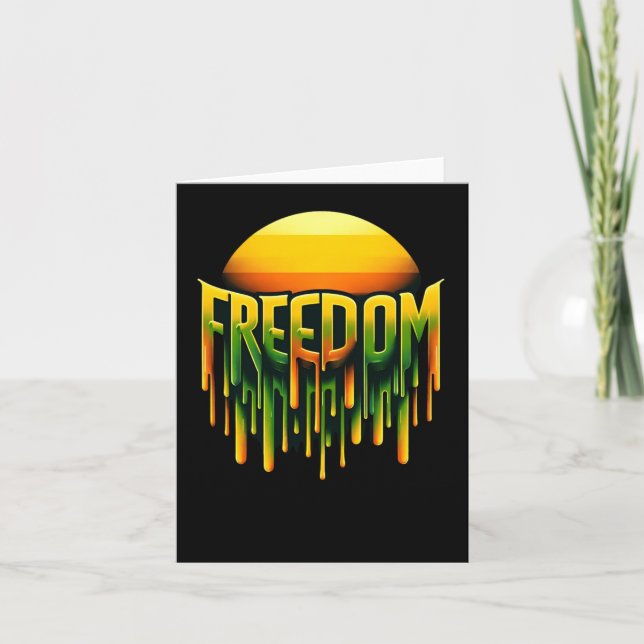 Freedom Of Juneteenth Pride Sticker  Card (Front)