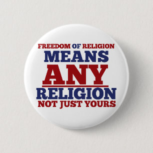 Freedom of Religion 6 Cm Round Badge