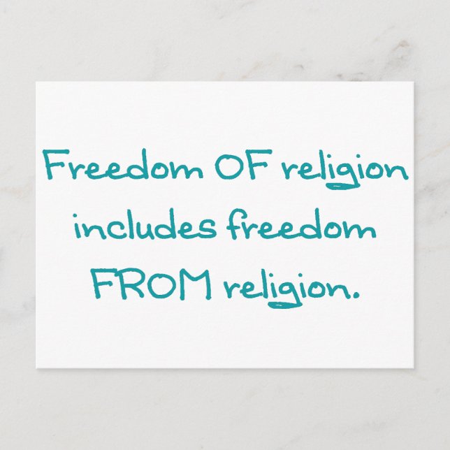 Freedom of religion postcard (Front)