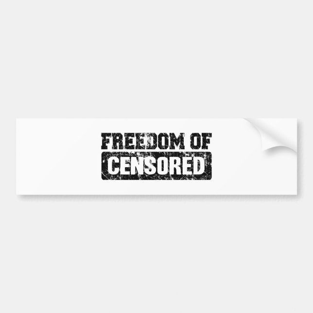 Freedom of Speech Maybe Not Exactly Bumper Sticker (Front)