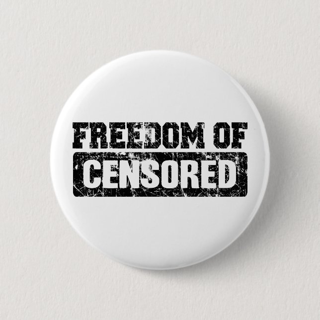 Freedom of Speech Maybe Not So 6 Cm Round Badge (Front)
