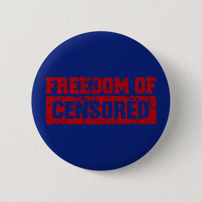 Freedom of Speech Maybe Not So 6 Cm Round Badge (Front)