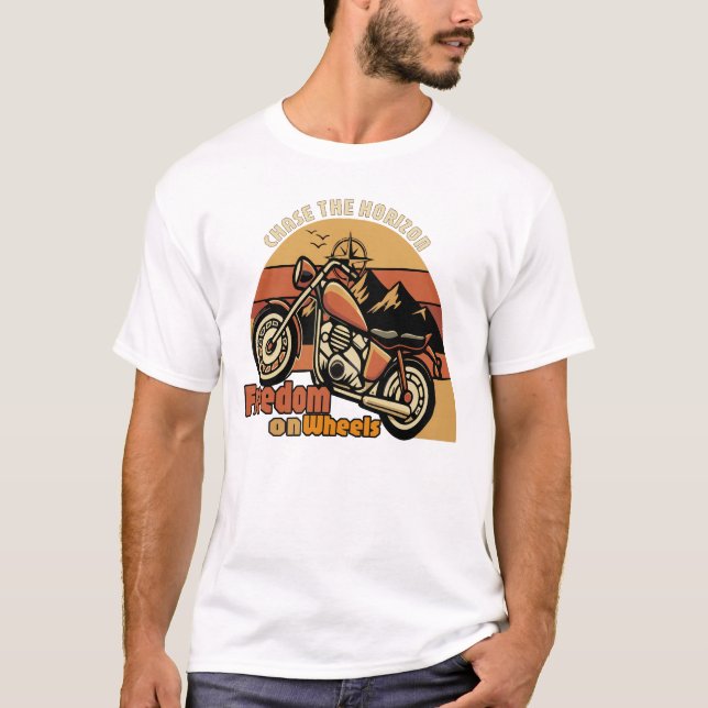 Freedom on Wheels Biker T-Shirt (Front)