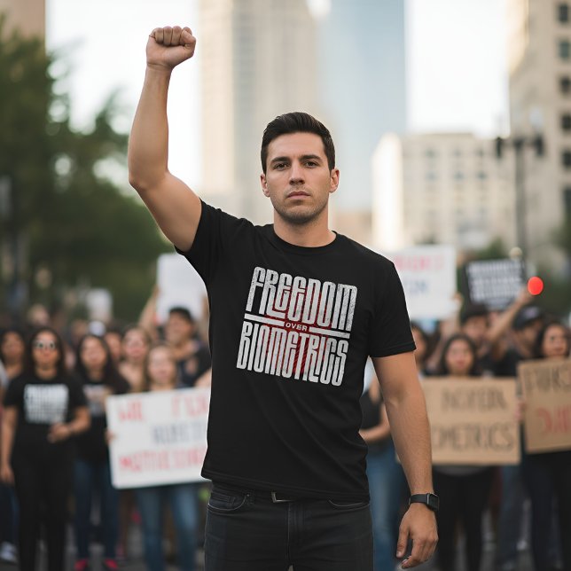 Freedom Over Biometrics - Human Rights T-Shirt (Creator Uploaded)