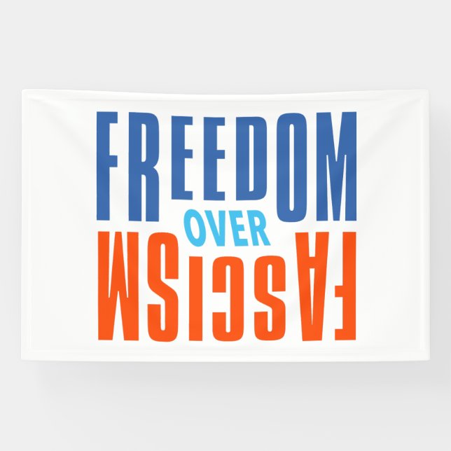 Freedom Over Fascism Banner (Horizontal)