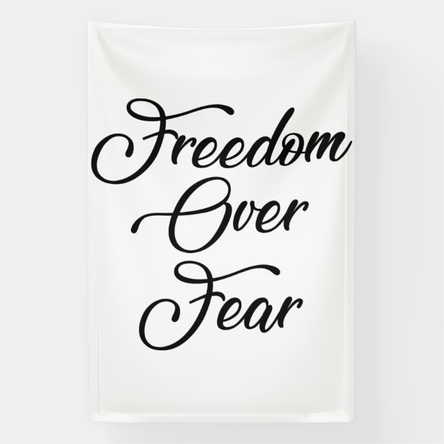 Freedom Over Fear Banner (Vertical)
