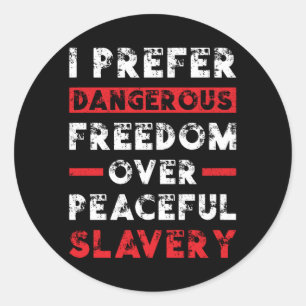 Freedom Over Fear Classic Round Sticker