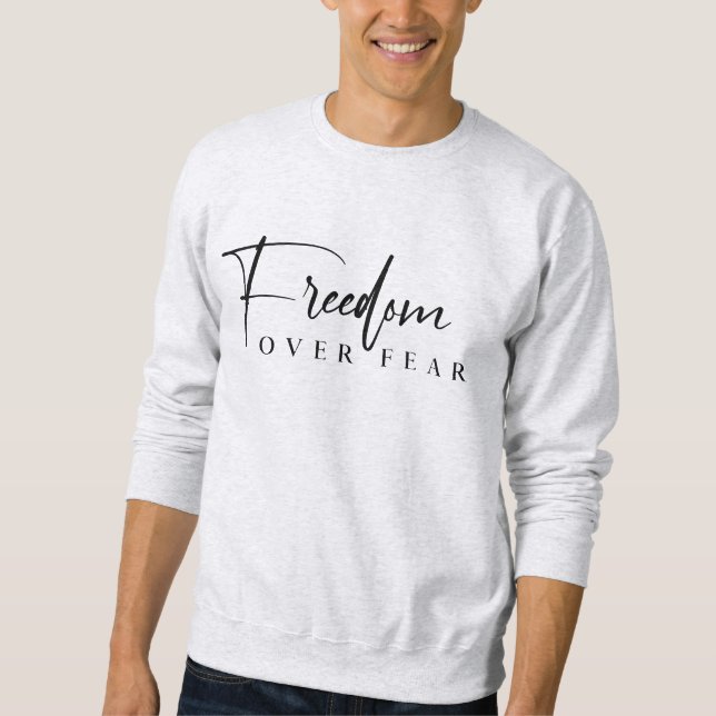 Freedom Over Fear Native American Veterans Day Sweatshirt (Front)