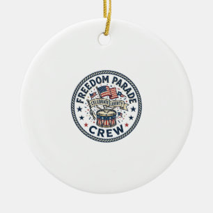 Freedom Parade Crew Patriotic Patriotic Parade Vin Ceramic Tree Decoration