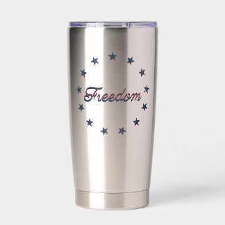 Freedom Patriotic America 250 Stars Design Insulated Tumbler