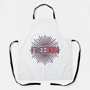 Freedom Patriotic Firework Vector Shirt Design_1 Apron