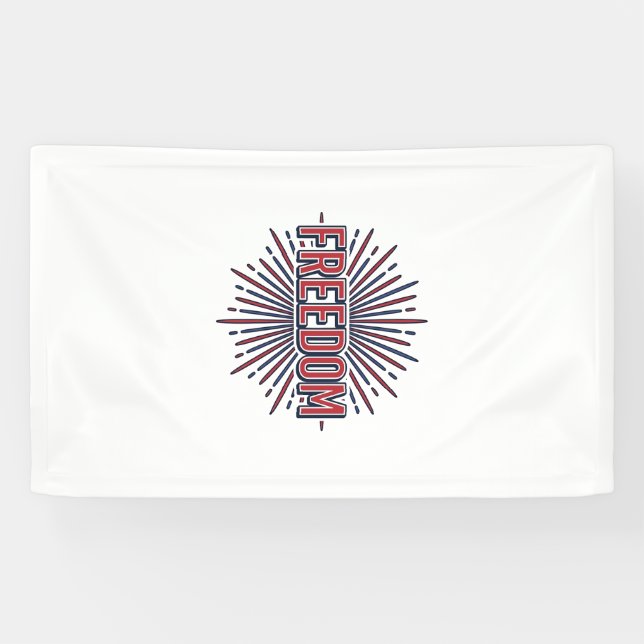 Freedom Patriotic Firework Vector Shirt Design_1 Banner (Horizontal)