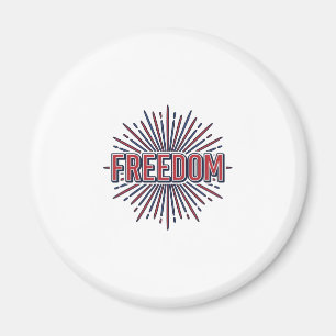 Freedom Patriotic Firework Vector Shirt Design_1 Magnet