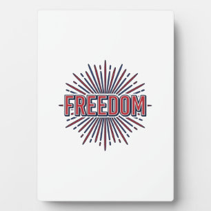 Freedom Patriotic Firework Vector Shirt Design_1 Plaque