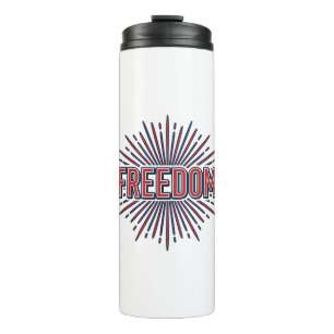 Freedom Patriotic Firework Vector Shirt Design_1 Thermal Tumbler