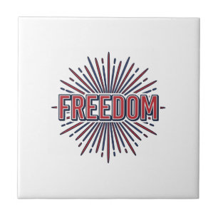 Freedom Patriotic Firework Vector Shirt Design_1 Tile