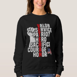 Freedom Patriotic Veteran USA Flag American Memori Sweatshirt