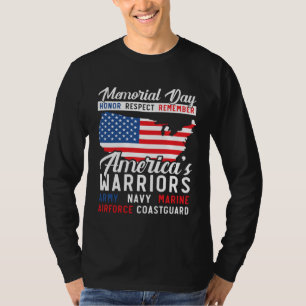 Freedom Patriotic Veteran USA Flag American Memori T-Shirt