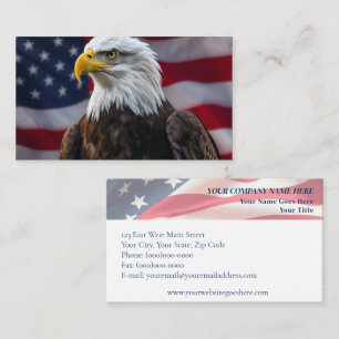 Freedom & Pride Bald Eagle Business Card