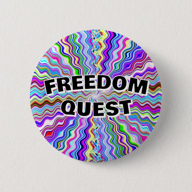 Freedom Quest 6 Cm Round Badge (Front)