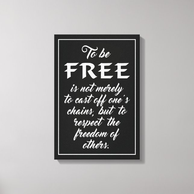 Freedom Quote canvas print (Front)