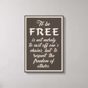 Freedom Quote canvas print