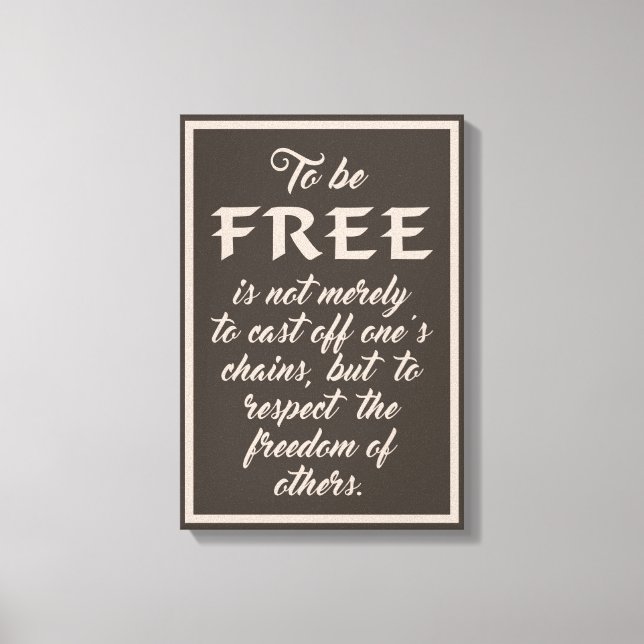 Freedom Quote canvas print (Front)