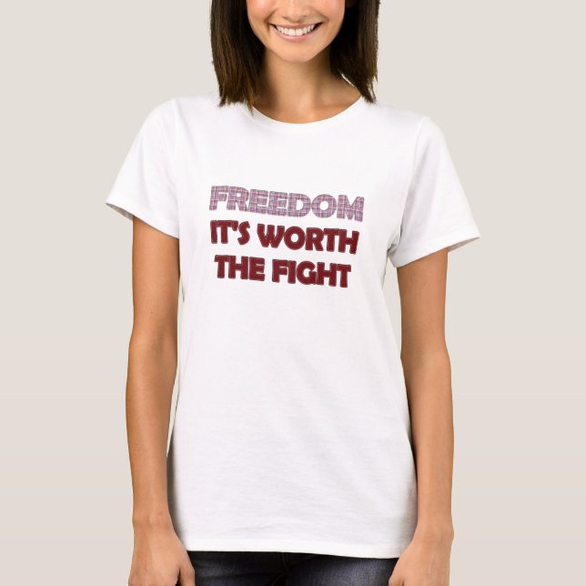 Freedom-Red, Ladies Tshirt (Front)