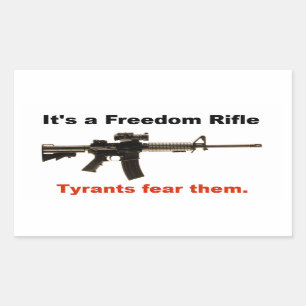 Freedom Rifle Rectangular Sticker
