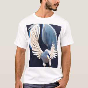 Freedom Rising Dove Tattoo Black & White T-Shirt