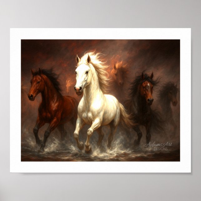Freedom Run – Majestic Horses Galloping Poster (Front)