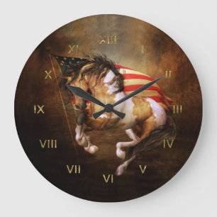 Freedom Run Wild Horse Wall Clock